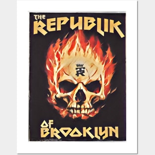 FLAME SKULL Posters and Art